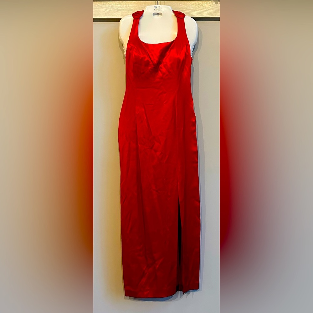 90’s vintage Gunne Sax Red Slip Dress Size 13/1…